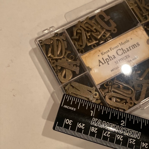 NWT Karen Foster Metals, Alpha Charms - Picture 5 of 7